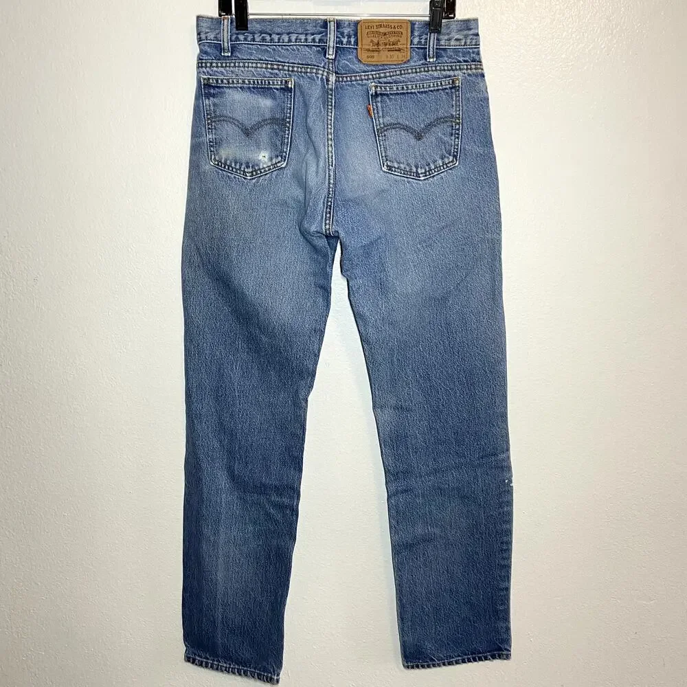Vintage Levi's Orange Tab 505 Jeans 100% Cotton Relaxed Straight 5-Pocket 35x34